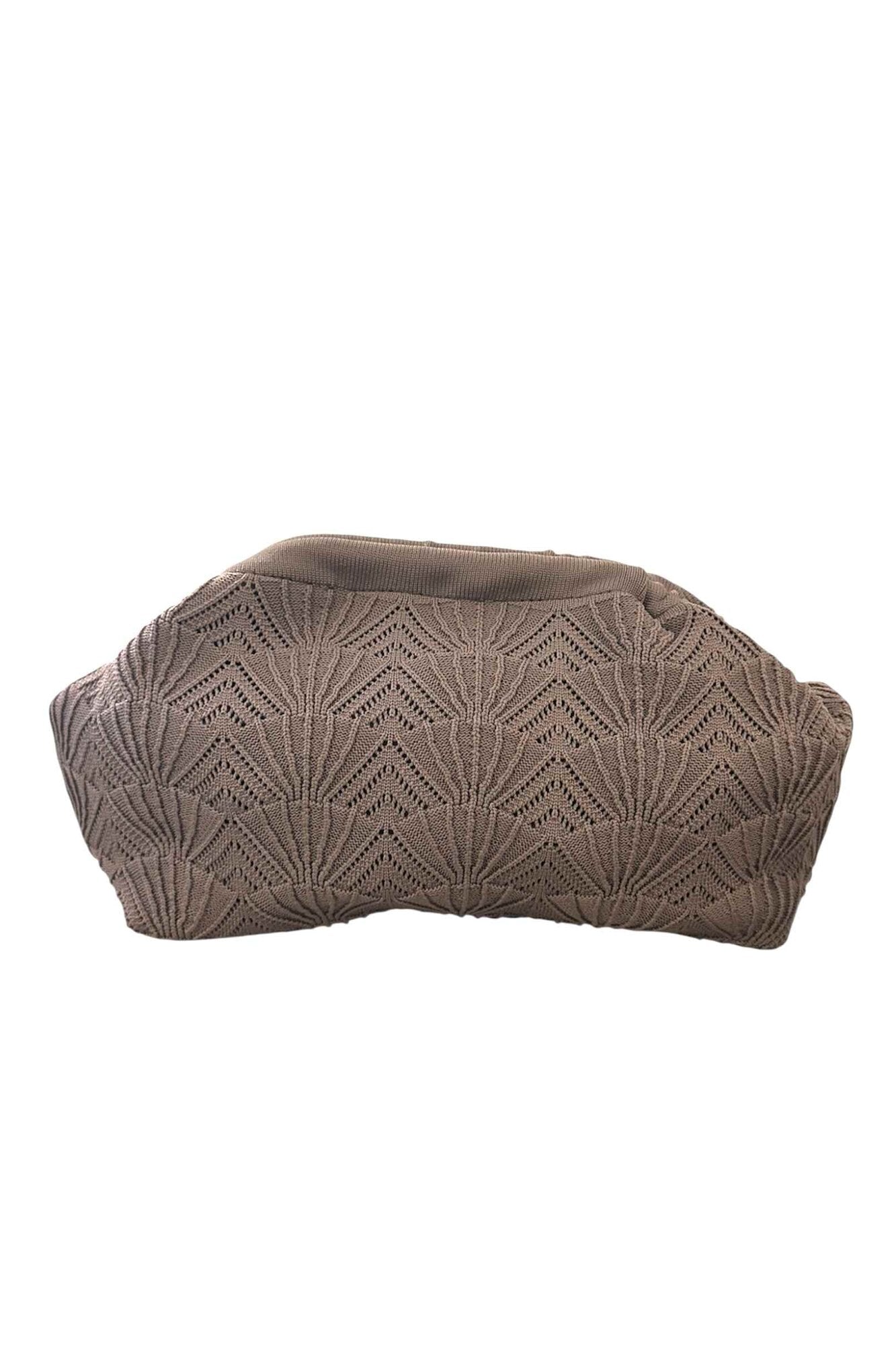 Shelly clutch - brun